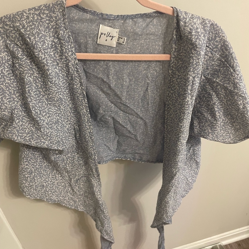 Princess Polly Blue and White Blouse